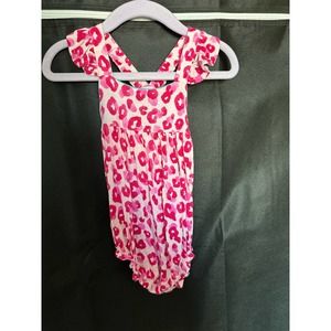 Posh peanut ashley bubble 6-12m GUC pink leopard